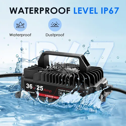 Miniatura 3 de EPOWREY - Cargador de batería de litio para carrito de golf de 25 amperios para batería LiFePO4 de 36 voltios/43.8 V (38.4 V) para carrito de golf
