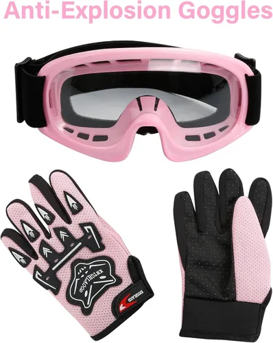 Miniatura 9 de TCT-MOTORPARTS - Casco para niñas con mariposa rosa, aprobado por el DOT, para motocross, ATV, fuera de pista o moto, de cara completa, incluye