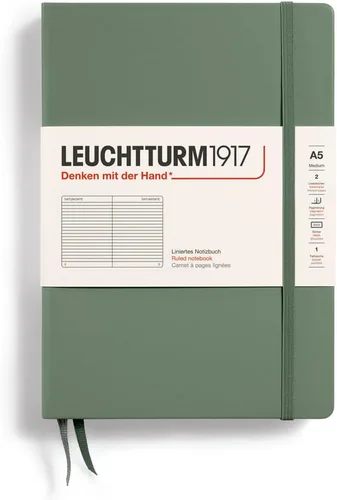 Miniatura 24 de LEUCHTTURM1917 - Cuaderno de tapa dura mediano A5 con 251 páginas numeradas para escritura y diario (lila, con puntos)