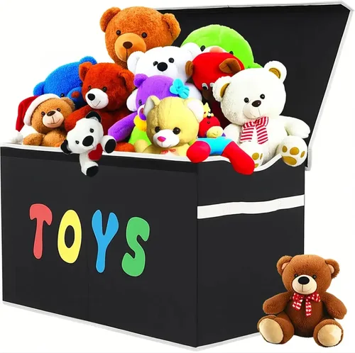 Miniatura 9 de YOLOXO Caja de Juguetes Cofre, Contenedores de Almacenamiento Plegables Resistentes con Tapas, Cajas Organizadoras de Almacenamiento de Juguetes