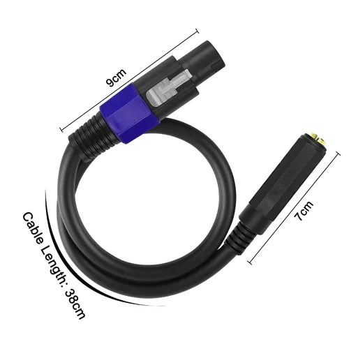 Miniatura 5 de MEIRIYFA Cables de altavoz profesional de Speakon a 1/4 de pulgada, macho Speakon a hembra de 1/4 de pulgada, cable de altavoz con bloqueo giratorio