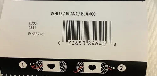 Miniatura 4 de Hilo Red Heart Super Saver (blanco E300-0311). 7 onzas/364 yardas cada una, 2 bolas. Juego de 2