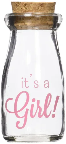 Miniatura 8 de Kate Aspen Botella de leche vintage impresa de 3.8 onzas - It's a Girl! (juego de 12) gráficos actualizados, It's A Girl Pink 2 (27196NA-GIRL)
