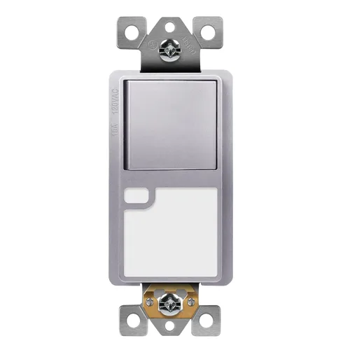 Miniatura 9 de TOPGREENER Interruptor decorador de 3 vías con luz guía, dorado