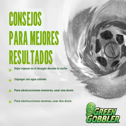 Miniatura 9 de Green Gobbler Disolvedor de obstrucciones de drenaje Potente abridor de drenaje líquido y removedor de obstrucciones de inodoro Seguro