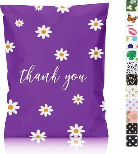 JinRuiKJ Sobre de polietileno de agradecimiento 10x13 pulgadas 100 piezas, bolsas de envío impermeables y resistentes al desgarro para ropa, sobres