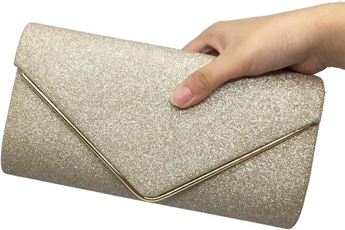 Miniatura 3 de Bolso de noche brillante para mujer, bolso de mano para boda, bolso de novia, bolso de fiesta con cadena desmontable, plateado