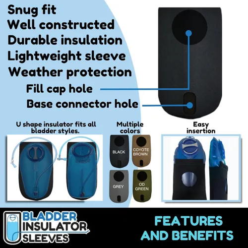 Miniatura 3 de Los aisladores de vejiga son compatibles con los depósitos de hidratación Camelbak Negro