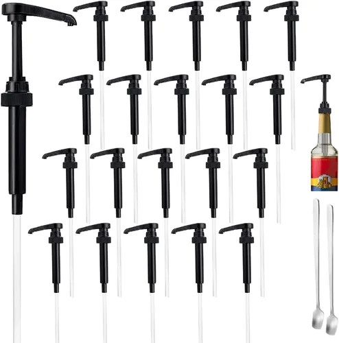 Miniatura 11 de 10 piezas de bomba de jarabe de café dorada, compatible con botellas de 750ml/25.4 Oz, bombas dispensadoras de jarabe excelentes para mezclas