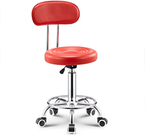 Miniatura 31 de Taburete de bar ajustable giratorio, chasis de acero grande, respaldo moderno para el hogar, taburete redondo de pierna alta, carga de 220.5 lbs