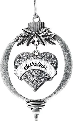 Miniatura 55 de Inspired Silver - Adorno con dije de hermana gemela - Adornos navideños de plata con circonitas cúbicas