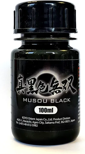 Pintura acrílica a base de agua Musou Negra - 100ml - Fabricada en Japón - El negro más negro del mundo