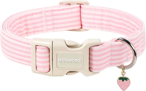 Miniatura 49 de DOGWONG Collar de Algodón Navideño para Perro, Collar de Perro Rojo de Papá Noel, Collares Duraderos para Mascotas de Fiestas Navideñas, Lindo Rojo