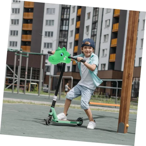 Miniatura 9 de Totority Adorno creativo de manillar de cabeza de caballo para niños y scooter para niños, fácil de instalar, decoración de bicicleta de dibujos