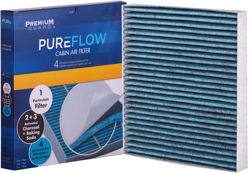 Filtro de aire de cabina PureFlow PC4313X | Compatible con Ram 1500 2011-2015, Jeep Patriot 2007-2017, Dodge Journey 2011-2019, Jeep Compass
