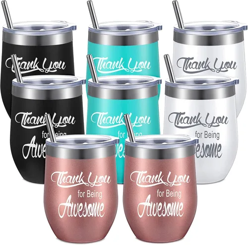 Miniatura 11 de Sieral Regalos de Agradecimiento "Thank You for Being Awesome" Vaso de Vino Aislado para Empleados Regalos de Apreciación para Mujeres, Hombres