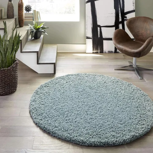 Miniatura 52 de Unique Loom Zuniga Solid Shag Collection alfombra moderna de felpa negra de área (7' 0 x 10' 0)