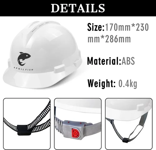 Miniatura 3 de Cascos de seguridad personalizados para hombres, casco de construcción de logotipo personalizado Azul