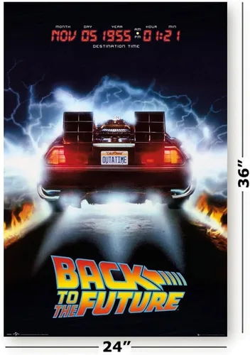 Miniatura 2 de STOP ONLINE - Póster de la película de Regreso al Futuro - DeLorean, Destino 05 de noviembre de 1955 (24 x 36 pulgadas), juego de póster y tira