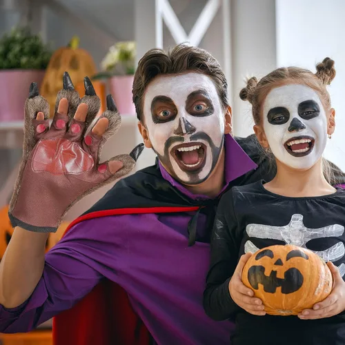 Miniatura 4 de Guantes de Halloween con garras de lobo peludo de animales de la pata de la bestia de las manos de la bestia para los favores de la fiesta
