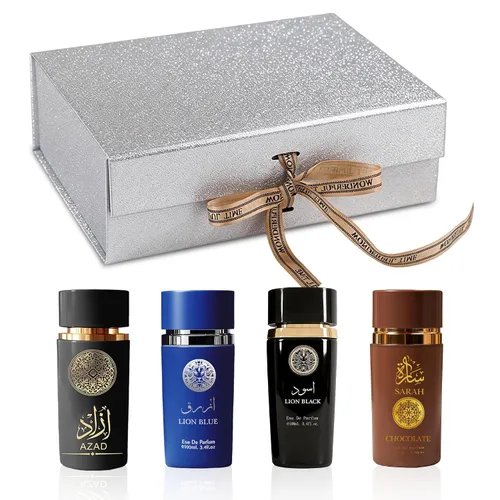 Miniatura 12 de A CENTER Set de regalo de colonia para hombre, 4 x 3.4 onzas líquidas, perfume de lujo con caja de presentación premium, regalo perfecto para el día