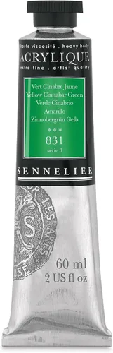 Miniatura 60 de Sennelier Acrílico para artistas extrafinos, 2.0 fl oz, luz verde cromo S3