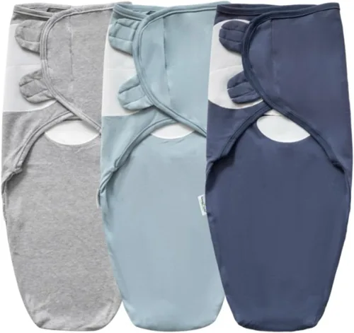 Miniatura 2 de Little Tots Manta de envolver para bebé, niña y niño, fácil de cambiar, saco de dormir ajustable para bebés recién nacidos de 0 a 3 meses