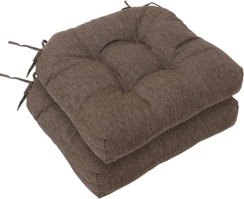 Miniatura 18 de RACE LEAF Cojines para Sillas de Patio 17x17 Pulgadas Paquete de 4, Cojines de Asiento Exteriores Engrosados Resistentes al Agua con Lazos