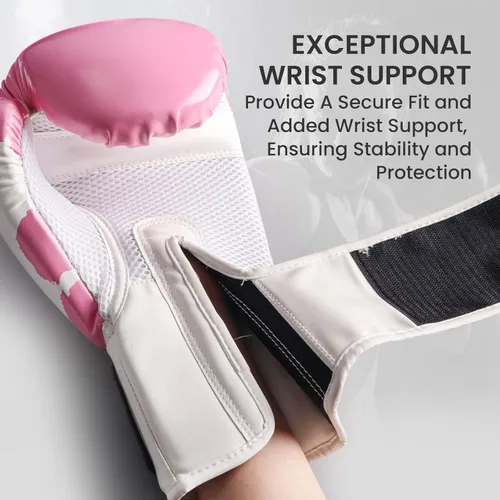 Miniatura 4 de FINGER TEN Guantes de boxeo para mujeres, para entrenamiento de boxeo profesional, saco pesado, artes marciales mixtas, sparring, kickboxing