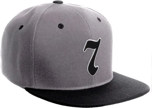 Miniatura 262 de Daxton Gorra clásica con visera de billete plano con letras del alfabeto inglés antiguo de la A a la Z