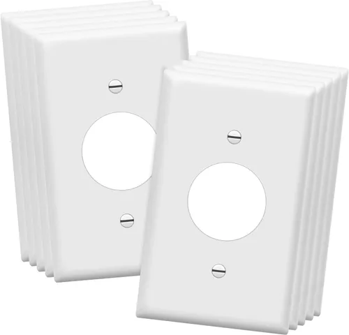 Miniatura 12 de ENERLITES Combinación de salida dúplex / receptáculo individual de 1.406 pulgadas, cubierta de placa de pared con orificio, tamaño estándar de 2