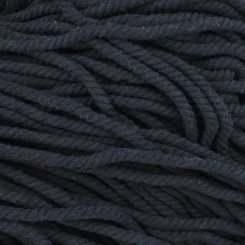 Miniatura 61 de Cuerda de algodón trenzado súper suave de 3 hebras (negro, 1 pulgada x 10 pies)