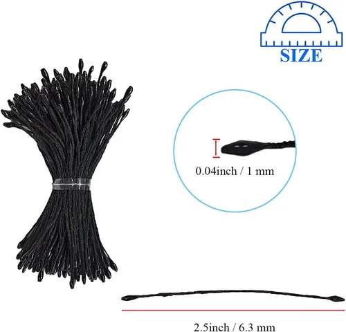 Miniatura 2 de HAHIYO 1000 piezas de 0.039 in negro perla doble cabeza flor Pistilo para hacer flores, decoración de álbumes de recortes, mini hecho a mano