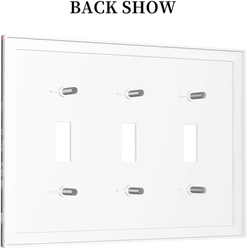 Miniatura 535 de Placa Decorativa de Pared de Granja Rústica con Cuerno de Madera para Puerta de Granero 1 Banda Duplex Cubiertas de Toma Eléctrica Soltera
