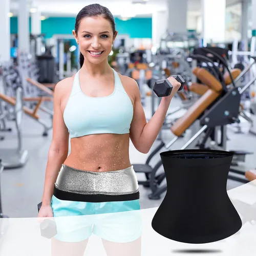 Miniatura 3 de Geyoga 2 piezas de reductor de cintura para mujer, para sudar, entrenamiento de cintura para culturismo, grasa del vientre inferior