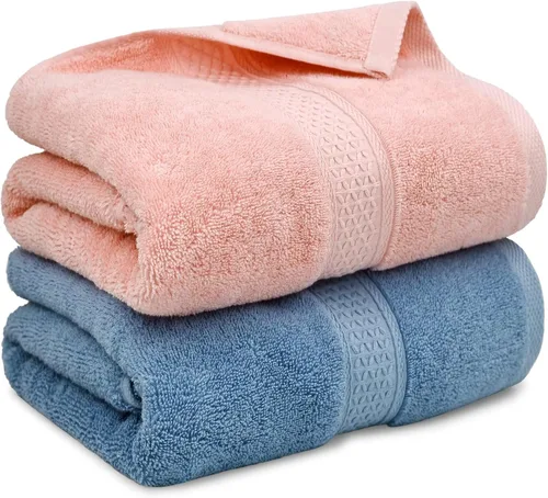 Miniatura 9 de Cleanbear Toallas de Baño Suaves Toallas de Ducha Juego de 2 con Colores Variados 100% Algodón Toallas de Baño para Hombres y Mujeres de Secado