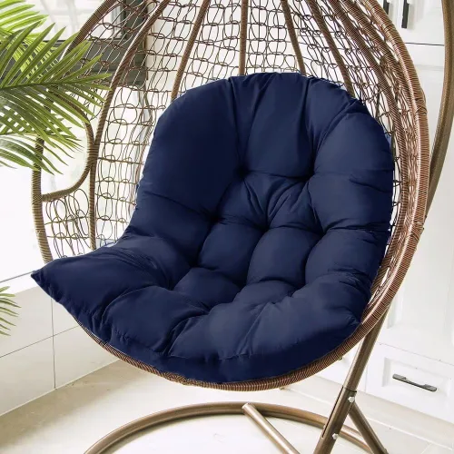 Miniatura 8 de Cojín de repuesto para silla de huevo para colgar silla de huevo, cojín grueso y cómodo para silla colgante, color beige (solo cojín), cojín