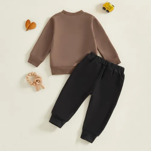 Miniatura 4 de Adobabirl Conjunto de sudadera y pantalones de Halloween para bebé, sudadera y pantalones con parche de calabaza para Halloween, otoño, ropa de bebé