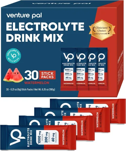 Miniatura 11 de Venture Pal Paquete de electrolitos en polvo sin azúcar con alto contenido de sodio, paquetes de hidratación con vitamina, sodio y potasio, cero