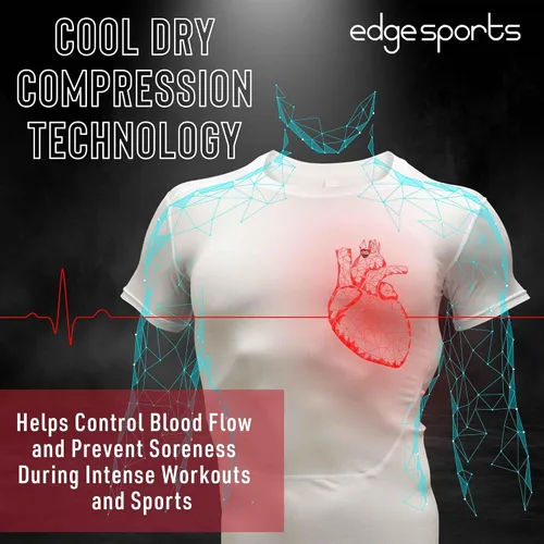 Miniatura 2 de Camiseta de compresión para hombre Camiseta de entrenamiento de manga corta Camiseta deportiva transpirable de secado fresco para deportes, yoga