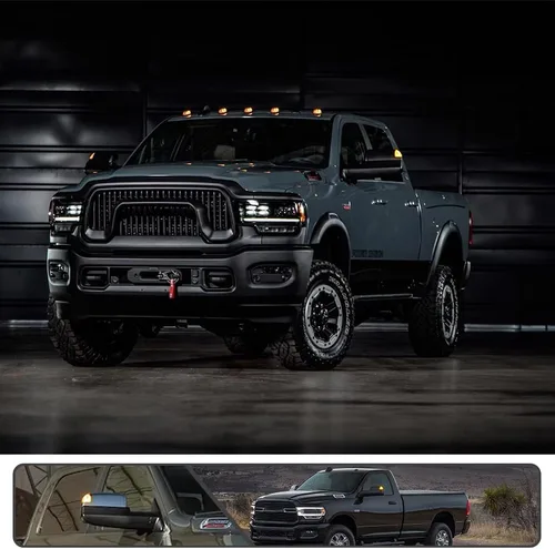 Miniatura 8 de 2 piezas de luz LED anaranjada para espejo y señal de giro para Dodge Ram 1500 2021 2022 2023, para Ram 1500 Classic 2022 2023, para Ram 2500 3500