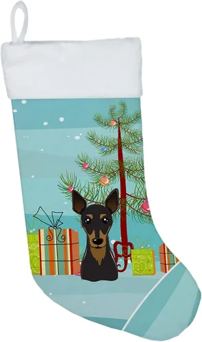 Miniatura 16 de Caroline's Treasures BB1590CS Árbol de Navidad y Alaskan Malamute Calcetines de Navidad para colgar en la chimenea, decoración de fiesta de Navidad