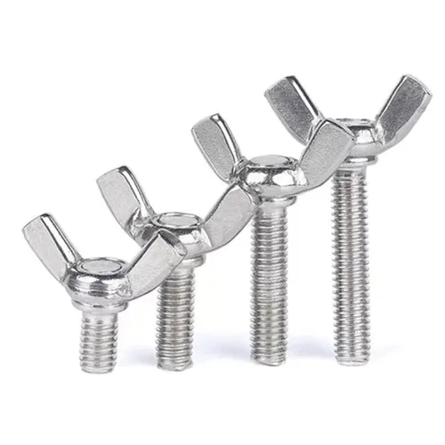 Miniatura 9 de Tornillos de mariposa de ala galvanizada de acero al carbono M4-0.028 x 0.315 in, perno de ala, cierre de máquina, tornillos de mano para equipos
