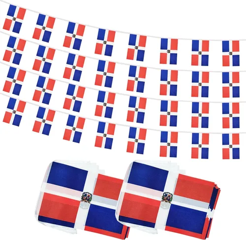 Miniatura 25 de Bandera de Cuerda Argentina de 100 Pies, 76 Piezas Bandera Estandarte Argentina, Pequeñas Mini Banderas del Mundo para Eventos Deportivos