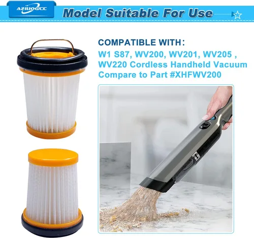 Miniatura 2 de Filtro de vacío para tiburón, filtros de repuesto para aspiradoras de tela de mano inalámbricas Shark ION W1 S87 WV200, WV201, WV205, WV220, número