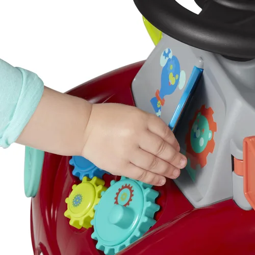 Miniatura 7 de Radio Flyer Busy Buggy, para niños pequeños de 1 a 3 años, 3 en 1 con 17 actividades sensoriales, función antipuntas, almacenamiento debajo