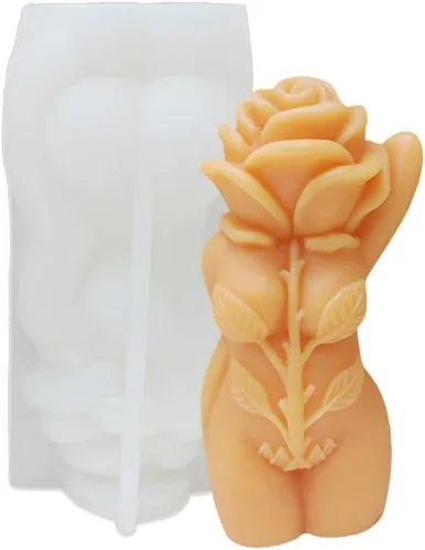 Miniatura 3 de Cestony Moldes de silicona con forma de amante en 3D para hacer velas, pilar de resina, velas de aromaterapia, cera, jabón, flores, espécimen