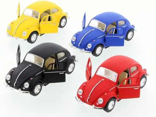 Miniatura 9 de KiNSMART - 1967 Volkswagen Classic Beetle 5 pulgadas Escala 1:32 Die Cast Metal Modelo Juguete (negro)