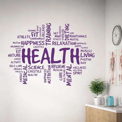 Miniatura 16 de Vinilo adhesivo para pared, diseño de nube, sala médica, relajación, spa, decoración grande (ig6159) (XL 45 x 62 pulgadas, negro mate)