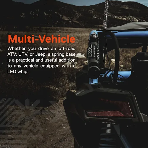 Miniatura 4 de True MODS - Base de montaje en resorte de luz LED resistente [acabado negro] [liberación rápida] [1/2 pulgada 20 hilos] para todoterreno, UTV, ATV
